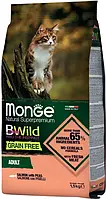 Сухий корм для котів Monge Cat Bwild GR.FREE зі смаком лосося 1.5 кг