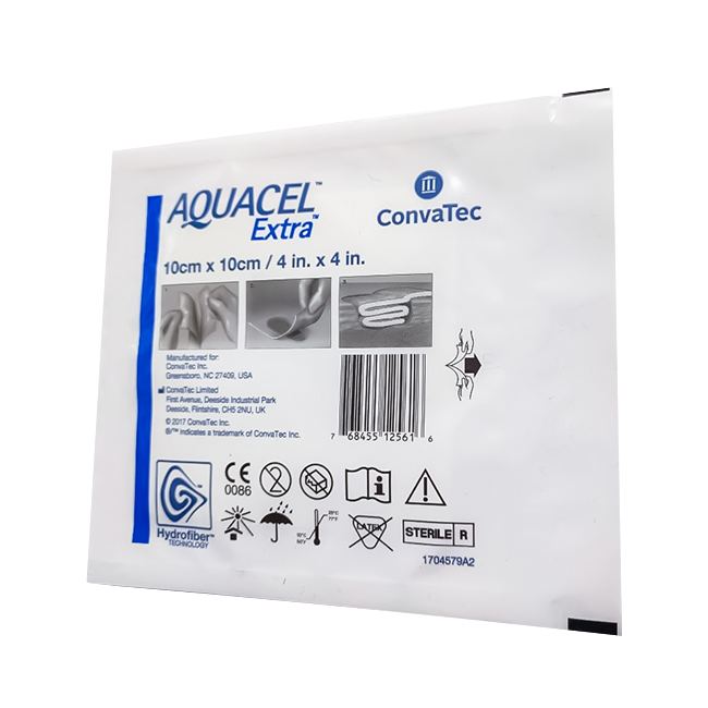 Повязка ConvaTec  Aquacel Extra (4*4)10х10см.- Absorbent HYDROFIBER , усиленная гидроволокно 1 шт.