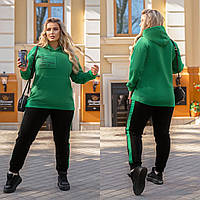 Теплий жіночий трикотажний спортивний костюм великих розмірів (р.48-62). Арт-2160/42