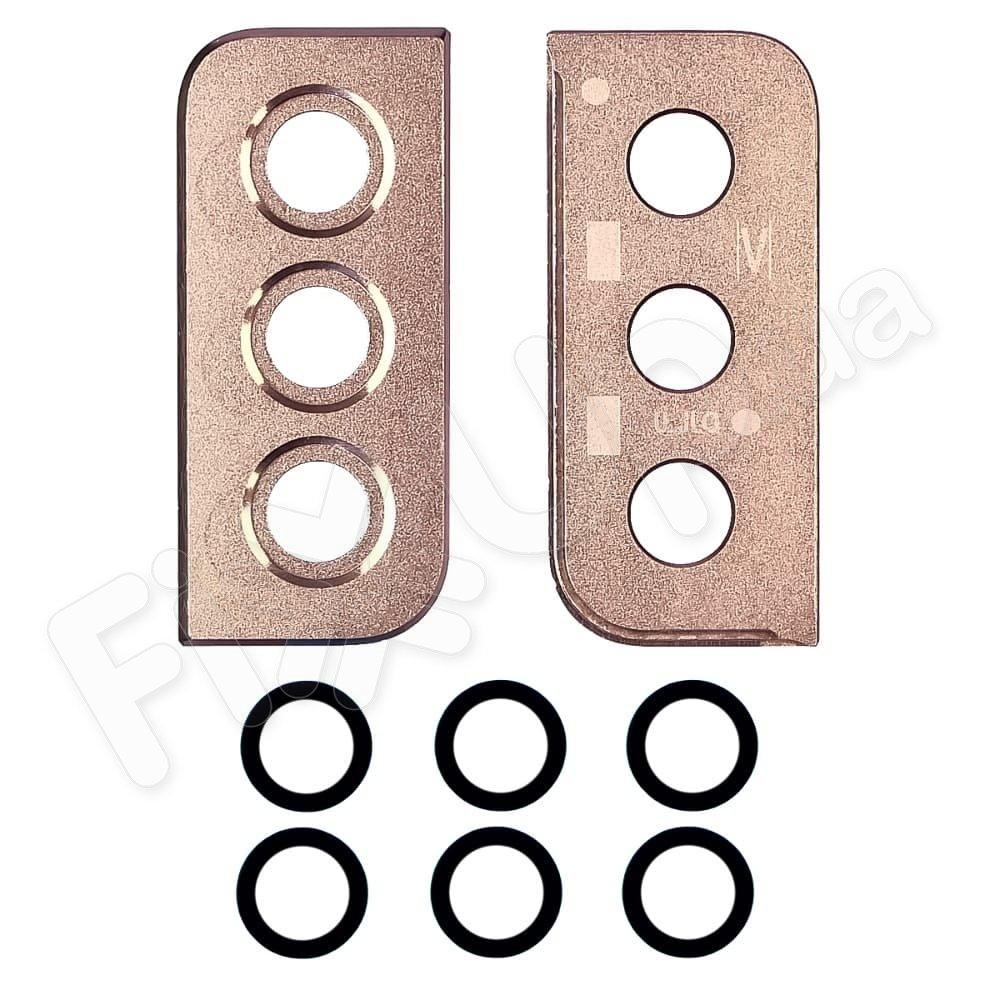 Скло камери для Samsung G996 Galaxy S21 Plus 2021, з рамкою, колір рожевий, 3 шт.