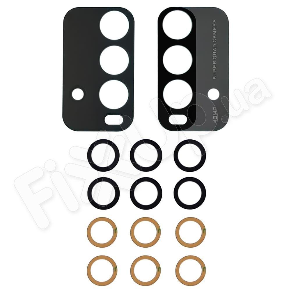 Скло камери для Xiaomi Redmi 9T, з рамкою, колір сірий, 3 шт.