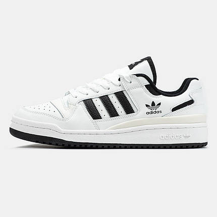 Чоловічі Кросівки Adidas Forum 84 Low White Black / Адідас Форум 84 Низькі Білі з Чорним, фото 1
