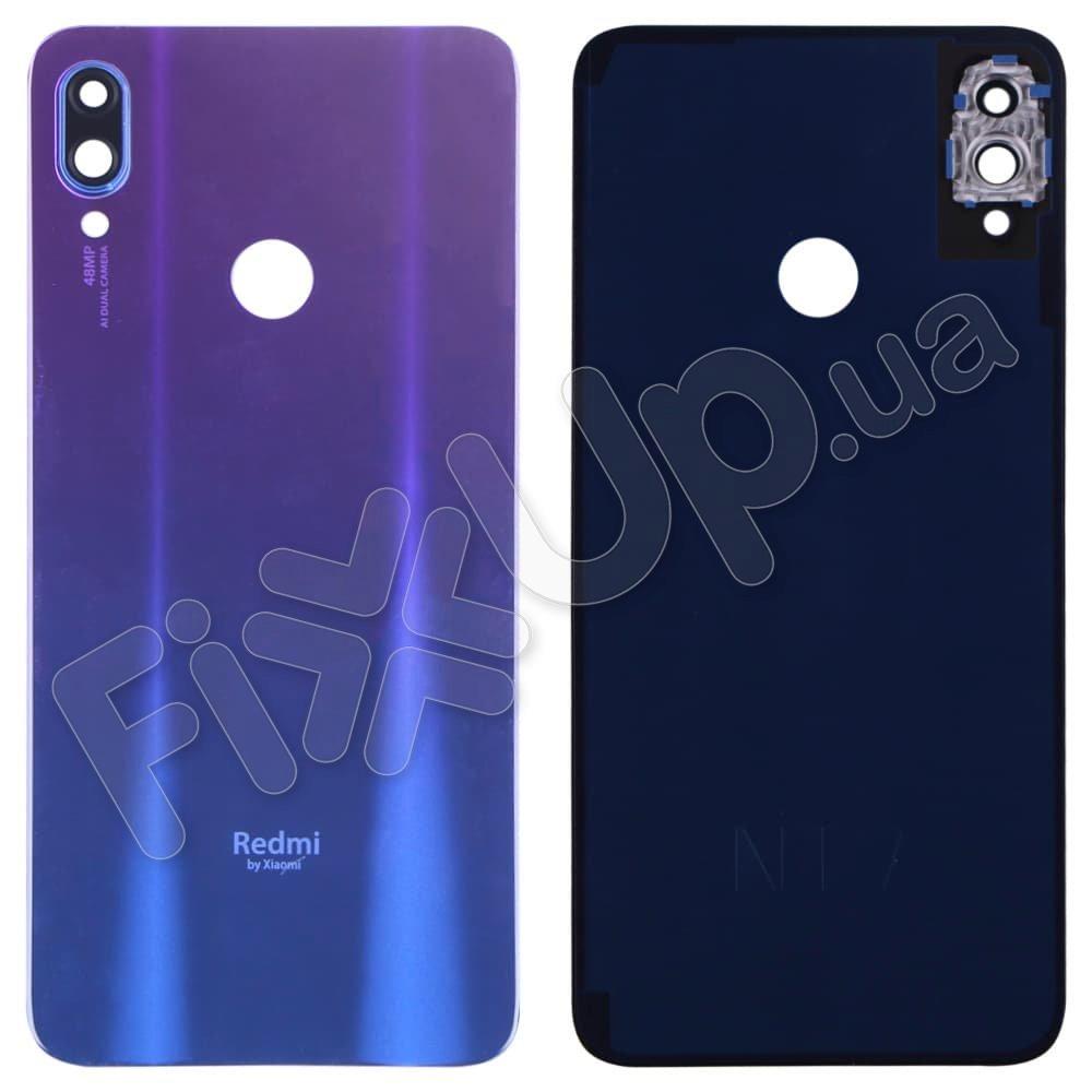Задня кришка для Xiaomi Redmi Note 7, зі склом камери, колір синій