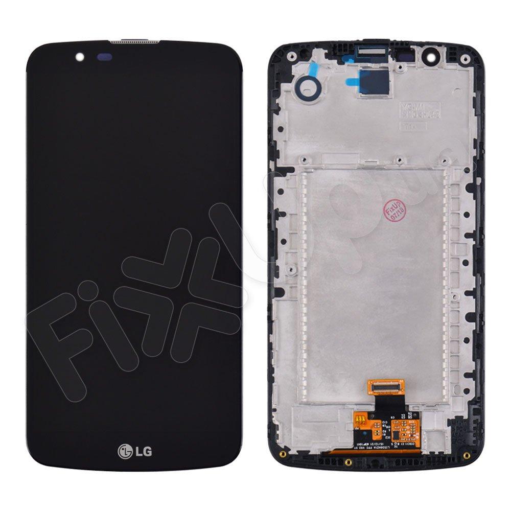 Дисплей для LG K10 K420N, K430DS, K430DSF, K430DSY з тачскрином і рамкою, колір чорний