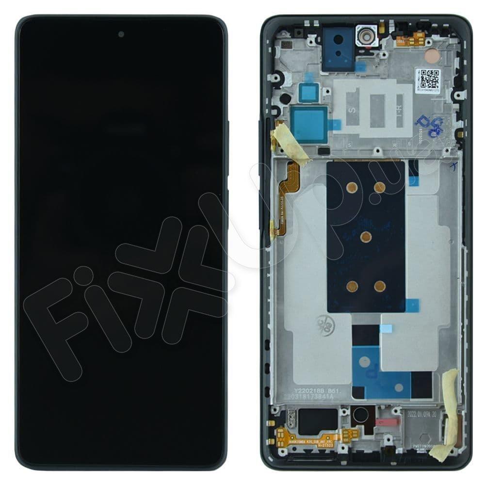 Дисплей для Xiaomi 11T/11T Pro, з тачскрином і рамкою в зборі, колір чорний, TFT