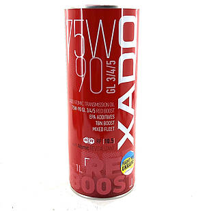 Мастило синтетиче редуктора квадроцикла XADO Atomic Oil 75W-90 GL 3/4/5 RED BOOST 1L