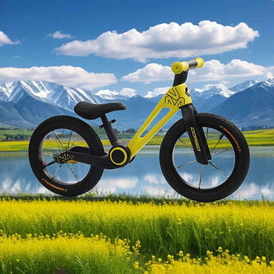 Дитячий двоколісний велосипед без педалей розвиває координацію біговел з надувними колесами складаною рамою