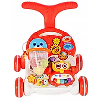 Каталка-ходунки HB 0008 AB стіл розмір 33-37-24 см., 2 кольори, музика, світло, на батарейках, в коробці 68-39-11 см., фото 3