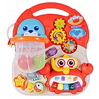 Каталка-ходунки HB 0008 AB стіл розмір 33-37-24 см., 2 кольори, музика, світло, на батарейках, в коробці 68-39-11 см., фото 8