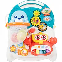 Каталка-ходунки HB 0008 AB стіл розмір 33-37-24 см., 2 кольори, музика, світло, на батарейках, в коробці 68-39-11 см., фото 5