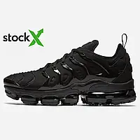 Чорні текстильні чоловічі кросівки Nike VaporMax Plus Демісезонні кросівки Найк ТН Вейпормакс