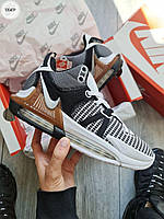 Сірі текстильні чоловічі кросівки Nike Lebron 7 Witness Basketball Демісезонні Найк Леброн 7