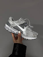 Сірі текстильні жіночі кросівки NIke Zoom Vomero 5 Metalik Gray  Найк Зум Вомеро