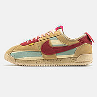 Бежеві замшеві чоловічі кросівки Nike Cortez x Union L.A  Демісезонні кеди Найк Кортез