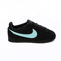 Чорні замшеві чоловічі кросівки Nike Cortez x Tiffany Демісезонні кеди Найк Кортез