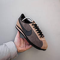 Коричневі замшеві чоловічі кросівки Nike Cortez Brown Демісезонні кеди Найк Кортез