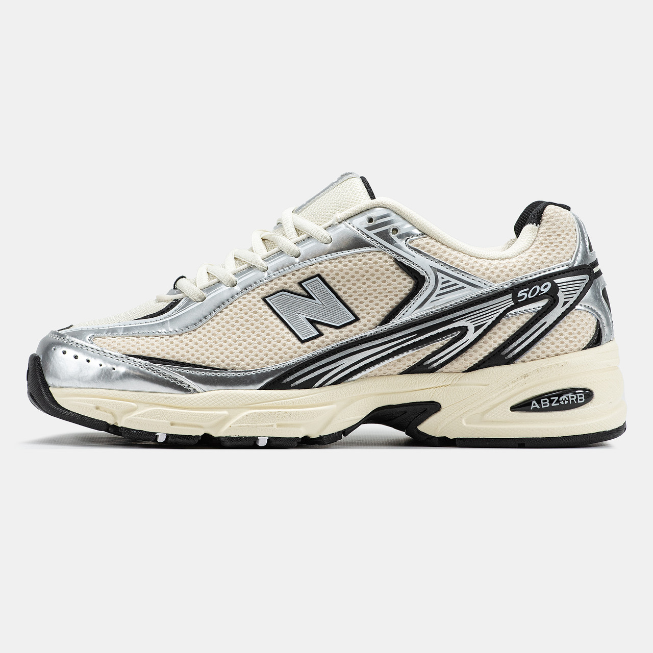 Чоловічі Кросівки New Balance 509 Beige Silver / Нью Беланс 509 Бежеві з Сріблястим