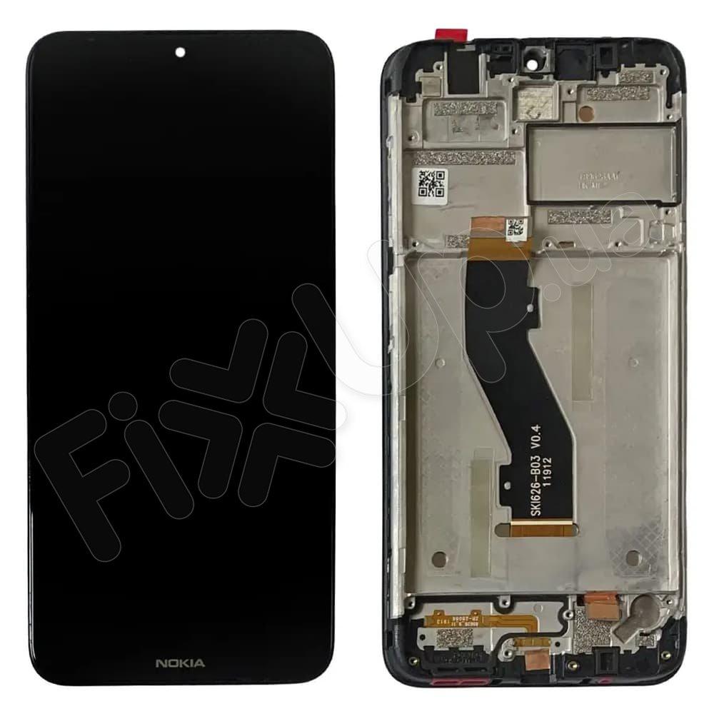 Дисплей для Nokia 2.3 Dual Sim TA-1211/TA-1214/TA-1206/TA-1209 з тачскрином і рамкою в зборі, колір чорний