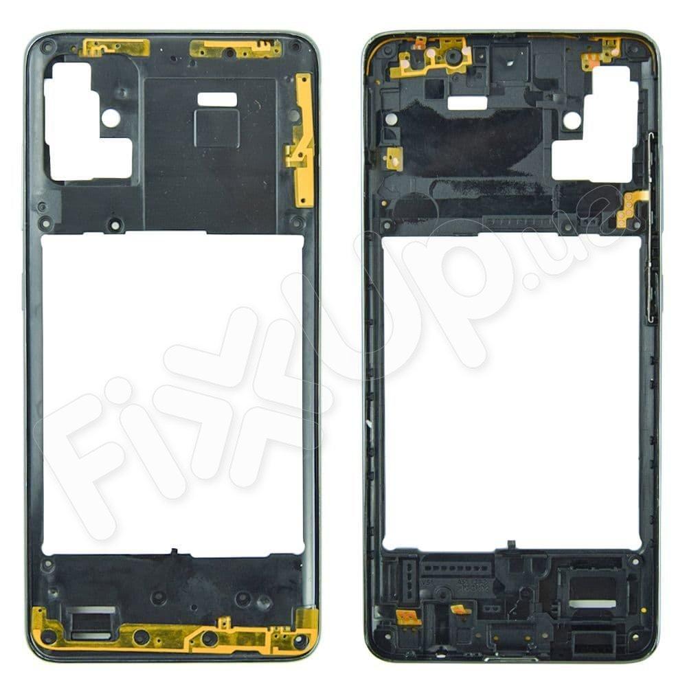 Середня частина корпусу для Samsung A515 Galaxy A51 2020, колір чорний
