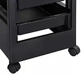 Візок перукарський чорний для салонів краси, фото 4