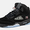 Чоловічі Кроссовки Nike Air Jordan 5 x Paris Saint Germain / Найк Аїр Джордан 5 Паріс Сан Жерман Чорні з Синім, фото 7