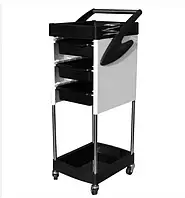 Візок перукарня три висувні полиці 528 чорно-білий