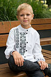Вишита сорочка для хлопця льон машина робота 116-146, фото 2