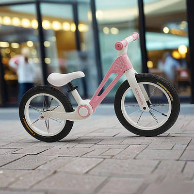 Прогулянковий легкий біговел для дівчинки Двоколісний дитячий велобайк нейлонова складана рама надувні колеса