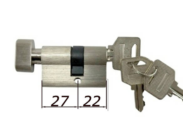 Циліндр 27/22 поворотник/ключ, фото 1