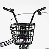 Велосипед складний Corso 24'' Advance AD-24198 (1)+ КОШИК, одношвидкісний, складна сталева рама 14'', корзина, фото 6