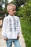 Вишита сорочка для хлопця льон машина робота ріст.116-164, фото 2