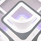 Світлодіодна LED люстра 240 Вт з пультом управління і підсвіткою основи колір каркасу білий D-9171/4+4WH 3color, фото 3