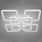 Світлодіодна LED люстра 240 Вт з пультом управління і підсвіткою основи колір каркасу білий D-9171/4+4WH 3color, фото 4