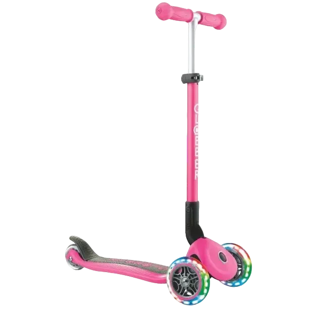 Самокат GLOBBER серії PRIMO FOLDABLE LIGHTS, рожевий, колеса з підсвіткою, 50кг, 3+ (432-110-2)