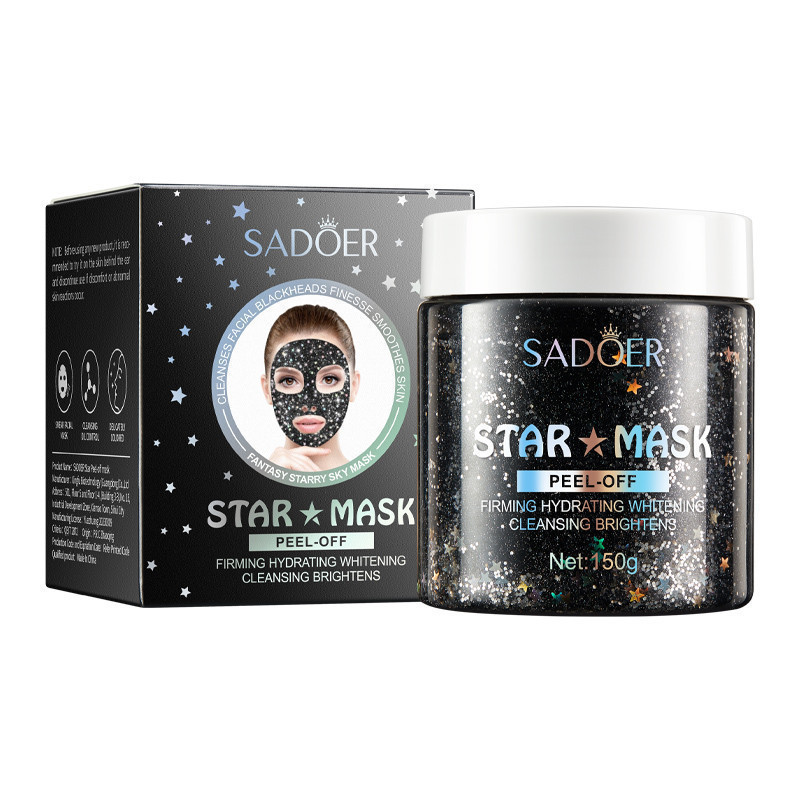 Маска-плівка SADOER Black Star очищаюча з відбілюючим ефектом 150 г, фото 1