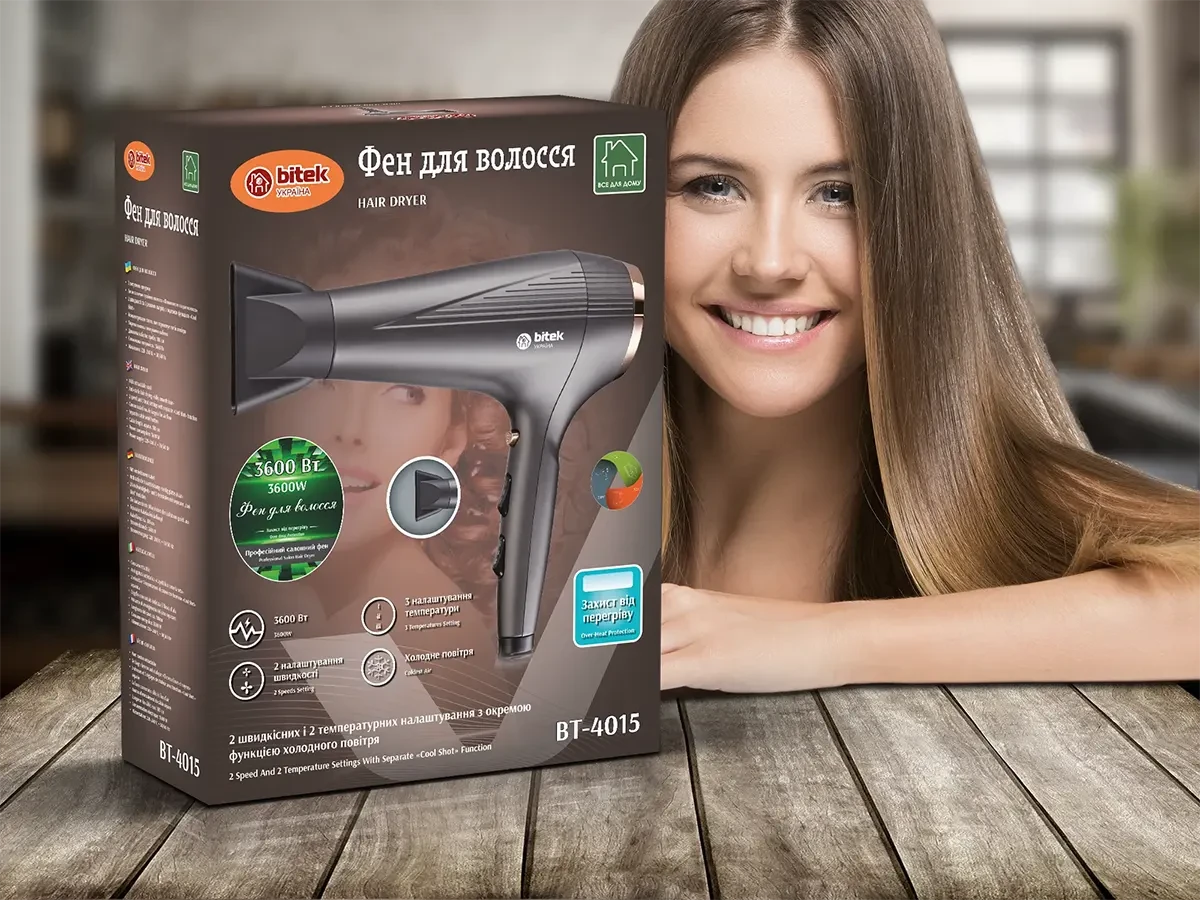 Фен для волосся 3600Вт BITEK BT-4015 20шт 6498, фото 1
