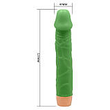 Вибратор Barbara Bill Multi Speed ​​Real Vibrator 22,5 cm Green, фото 7