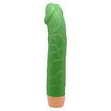 Вибратор Barbara Bill Multi Speed ​​Real Vibrator 22,5 cm Green, фото 6