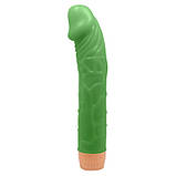 Вибратор Barbara Bill Multi Speed ​​Real Vibrator 22,5 cm Green, фото 4