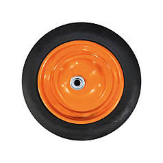 Колесо для тачки безкамерне гумове 14" (3.50-8) 330×60мм вісь Ø16мм довжина 90мм FLORA (5058614)