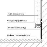 Прихований алюмінієвий плінтус, Анодований, висота 30 мм, фото 6