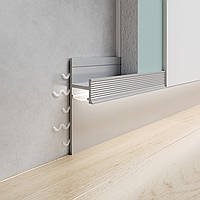 Прихований алюмінієвий плінтус, Анодований, висота 30 мм