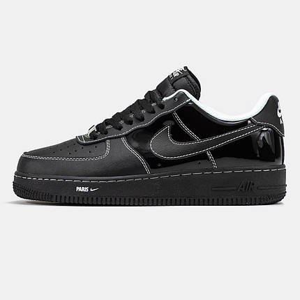 Чоловічі Кросівки Nike Air Force 1 Paris Low Black / Найк Аїр Форс 1 Паріс Низькі Чорні, фото 1