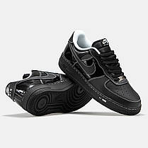 Чоловічі Кросівки Nike Air Force 1 Paris Low Black / Найк Аїр Форс 1 Паріс Низькі Чорні, фото 6
