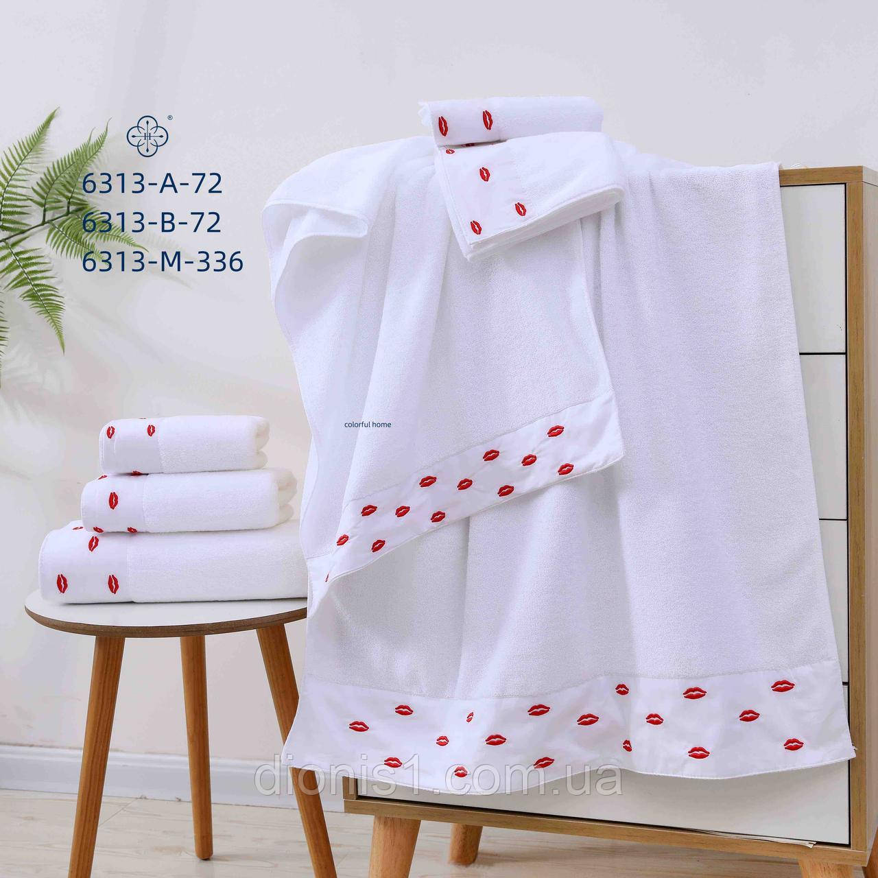 Лазневий рушник махра 70х140 6 шт. в упаковці 100% бавовна, фото 1