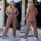 Весняний повсякденний прогулянковий батальний спортивний костюм зі стразами (р.48-62). Арт-2171/42, фото 4