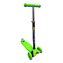 Дитячий самокат 3-х колісний JR 3-003-G з підсвіткою колес Зелений, фото 2