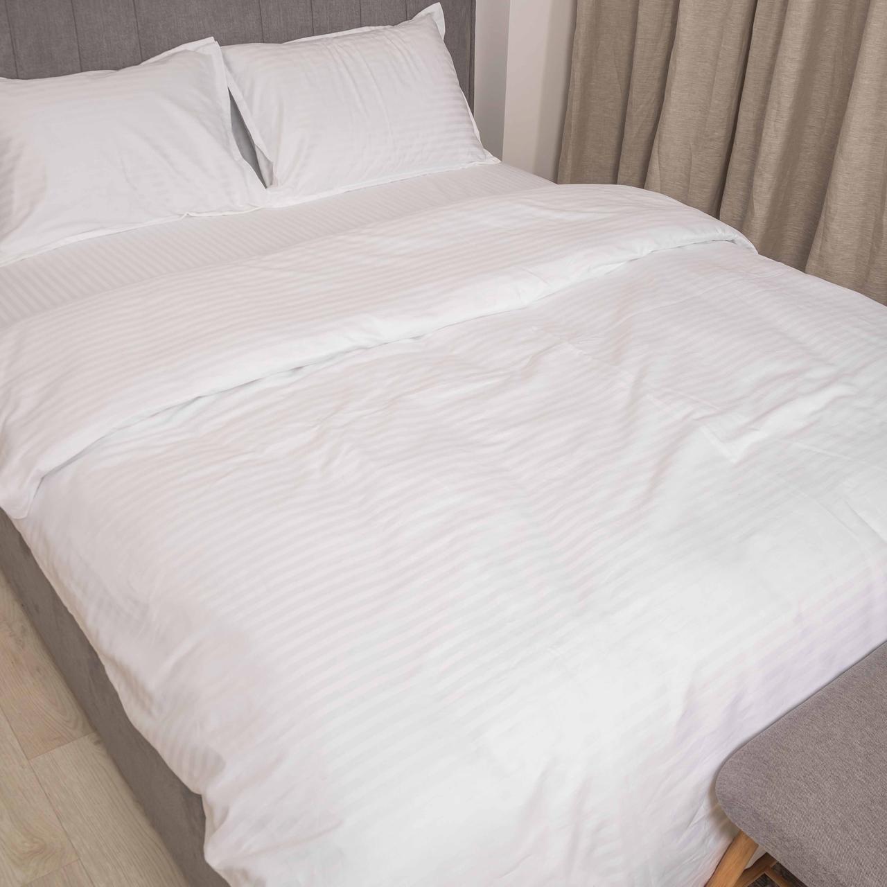 Підковдра Viluta сатин страйп 175x215 двоспальний - Білий, фото 1