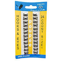 #1 гачки, застібки для одягу  чорні 24шт