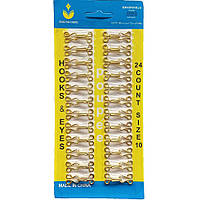 #10 гачки, застібки для одягу  золоті 24шт